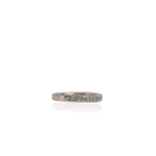 Load image into Gallery viewer, 2 mm. Round Cut Green Brazilian Emerald Half Eternity Ring
