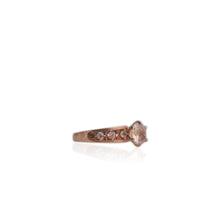 Load image into Gallery viewer, 6 mm. Round Cut White Indian Moonstone with Sapphire Accents Ring
