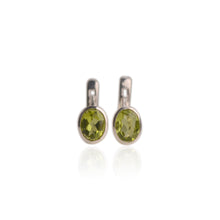 Load image into Gallery viewer, 6 x 8 mm. Oval Cut Green Pakistani Peridot Earrings
