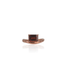 Load image into Gallery viewer, 6 x 8 mm. Octagon Cut Red African Garnet Ring
