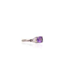 Load image into Gallery viewer, 7 x 9 mm. Cushion Cut Purple Brazilian Amethyst Ring
