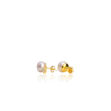 Load image into Gallery viewer, 11.5 mm. Freshwater Pearl and Topaz Earrings

