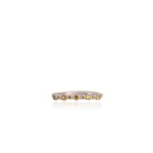 Load image into Gallery viewer, 2 mm. Round Cut Yellow Thai Sapphire Cluster Ring
