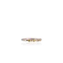 Load image into Gallery viewer, 2 mm. Round Cut Yellow Thai Sapphire Cluster Ring
