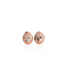 Load image into Gallery viewer, 7 x 9 mm. Oval Cut Yellow Brazilian Beryl with Cz Accents Earrings
