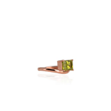 Load image into Gallery viewer, 6 x 8 mm. Octagon Cut Green Pakistani Peridot Ring

