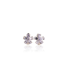 Load image into Gallery viewer, 3 x 4 mm. Oval Cut Blue Violet Tanzanite Cluster Earrings
