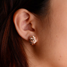 Load image into Gallery viewer, 7 x 9 mm. Oval Cut Yellow Brazilian Beryl with Cz Accents Earrings
