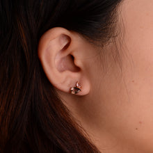Load image into Gallery viewer, 5 x 7 mm. Pear Cut Multi-coloured Nigerian Tourmaline Cluster Earrings
