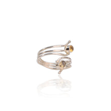 Load image into Gallery viewer, Handmade 4 x 6 mm. Oval Cut Yellow Brazilian Citrine Open Ring
