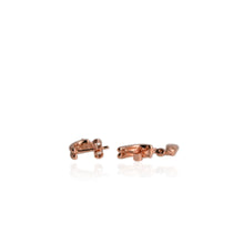 Load image into Gallery viewer, 3 mm. Round Cut Purple African Rhodolite Garnet and Sapphire Drop Earrings

