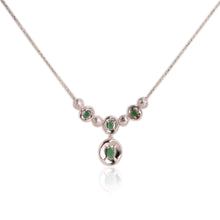 Load image into Gallery viewer, 4 x 6 mm. Oval Cut Green Brazilian Emerald Necklace
