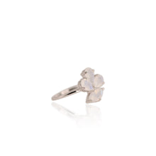 Load image into Gallery viewer, 5 x 10 mm. Marquise Cut White Indian Moonstone Cluster Ring
