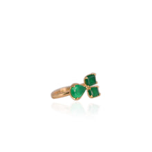 Load image into Gallery viewer, 6 x 9 mm. Pear Cut Green Botswana Agate Open Ring
