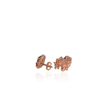 Load image into Gallery viewer, 1.8 mm. Round Cut Purple Brazilian Amethyst with Cz Accents Pineapple Earrings
