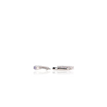 Load image into Gallery viewer, 3 mm. Round Cut Blue Violet Tanzanite Cluster Earrings
