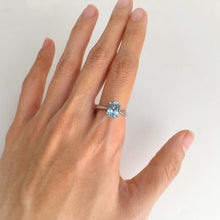 Load image into Gallery viewer, 7 x 9 mm. Oval Cut Sky Blue Brazilian Topaz Ring
