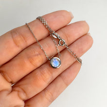 Load image into Gallery viewer, 6.5 mm. Round Cut White Indian Moonstone Necklace
