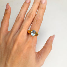 Load image into Gallery viewer, 8 x 10 mm. Oval Cut Sky Blue Brazilian Topaz Ring
