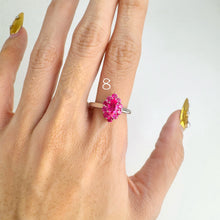 Load image into Gallery viewer, 4 x 8 mm. Marquise Cut Pink Brazilian Mystic Topaz Cluster Ring
