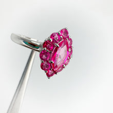 Load image into Gallery viewer, 4 x 8 mm. Marquise Cut Pink Brazilian Mystic Topaz Cluster Ring
