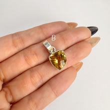 Load image into Gallery viewer, 10 x 11 mm. Fancy Cut Yellow Brazilian Citrine Pendant
