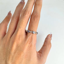 Load image into Gallery viewer, 4 mm. Heart Cut Blue Violet Tanzanite with Cz Accents Cluster Ring
