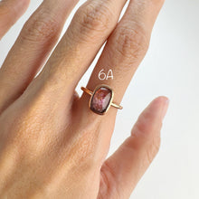 Load image into Gallery viewer, Handmade 11 mm. Freeform Rose Cut  Pink Brazilian Tourmaline Ring
