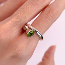 Load image into Gallery viewer, 6 mm. Round Cut Green Pakistani Peridot Open Ring
