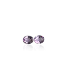 Load image into Gallery viewer, Pair of 8 x 10 mm. Oval Cut Purple Brazilian Amethyst
