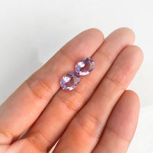 Load image into Gallery viewer, Pair of 8 x 10 mm. Oval Cut Purple Brazilian Amethyst
