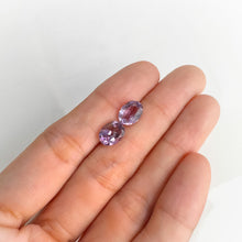 Load image into Gallery viewer, Pair of 7 x 9 mm. Oval Cut Purple Brazilian Amethyst
