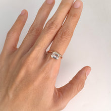 Load image into Gallery viewer, 6 x 8 mm. Octagon Cut White Brazilian Topaz Ring
