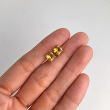 Load image into Gallery viewer, 6 mm. Cushion Cut Yellow Brazilian Citrine Earrings

