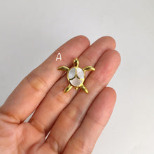 Load image into Gallery viewer, Mother of Pearl Turtle Pendant

