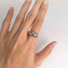 Load image into Gallery viewer, 2 mm. Round Cut Multi-coloured Brazilian Tourmaline Cluster Ring
