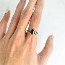 Load image into Gallery viewer, Handmade 5 x 8 mm. Cushion Cut Blue Australian Sapphire Cluster Ring
