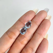 Load image into Gallery viewer, Pair of 7 x 10 mm. Briolette Cut Sky Blue Brazilian Topaz
