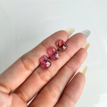 Load image into Gallery viewer, Lot of 3 8 x 10 mm. Freeform Rose-cut Pink Brazilian Tourmaline (Blemished)
