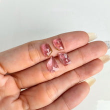Load image into Gallery viewer, Lot of 4 6 x 9 mm. Freeform Rose-cut Pink Brazilian Tourmaline (Blemished)
