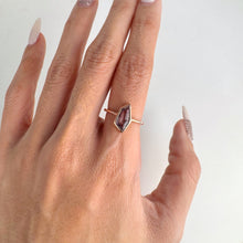 Load image into Gallery viewer, Handmade  7 x 13 mm. Fancy Cut Purple Burmese Spinel Ring
