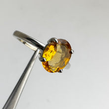 Load image into Gallery viewer, 7 x 9 mm. Oval Cut Yellow Brazilian Citrine Ring
