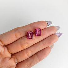 Load image into Gallery viewer, 8 x 10 mm. Octagon Cut Pink Brazilian Mystic Topaz Earrings (Blemished)
