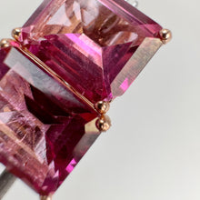 Load image into Gallery viewer, 8 x 10 mm. Octagon Cut Pink Brazilian Mystic Topaz Earrings (Blemished)
