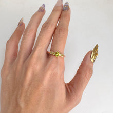 Load image into Gallery viewer, 4 x 6 mm. Oval Cut Green Pakistani Peridot Cluster Ring
