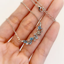 Load image into Gallery viewer, 3 x 4 mm. Pear Cut Sky Blue Brazilian Topaz with Cz Accents Necklace
