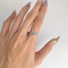 Load image into Gallery viewer, 5 mm. Round Cut Green Brazilian Emerald Ring
