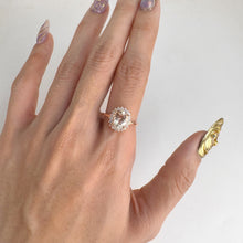 Load image into Gallery viewer, 7 x 9 mm. Oval Cut Yellow Brazilian Beryl with Cz Accents Ring
