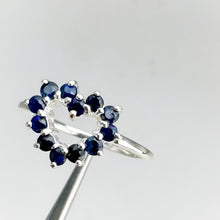 Load image into Gallery viewer, 2 mm. Round Cut Blue Thai Sapphire Heart Ring (Blemished)
