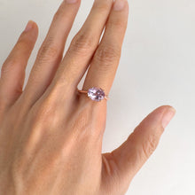 Load image into Gallery viewer, 7 x 9 mm. Oval Cut Purple Brazilian Amethyst Ring
